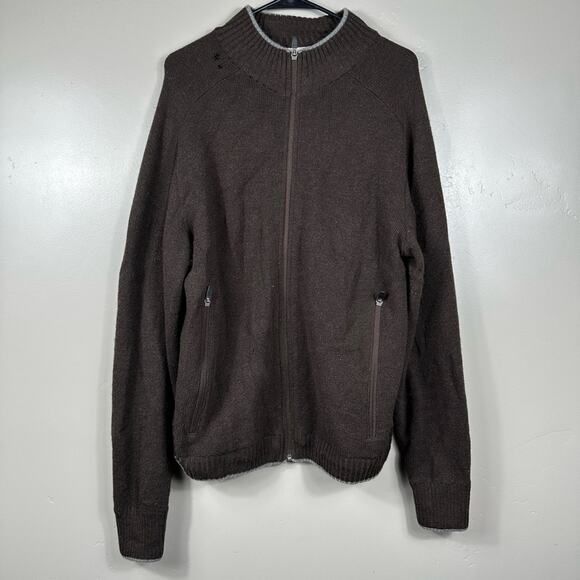 IBEX MEN’S 100% Wool Jacket Coffee Brown Size Large